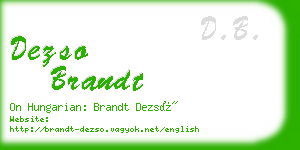 dezso brandt business card